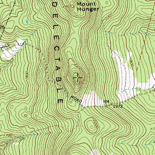 Topographic Map of Delectable Mountain, VT