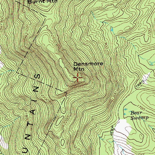 Topographic Map of Densmore Mountain, VT