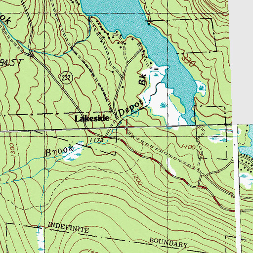 Topographic Map of Depot Brook, VT