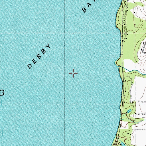 Topographic Map of Derby Bay, VT
