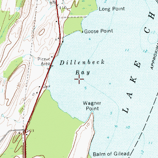 Topographic Map of Dillenbeck Bay, VT