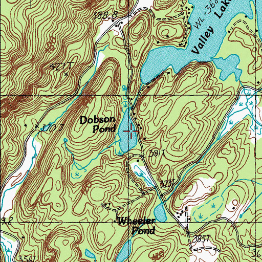Topographic Map of Dobson Pond, VT