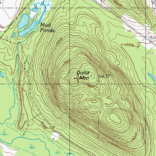 Topographic Map of Dolif Mountain, VT
