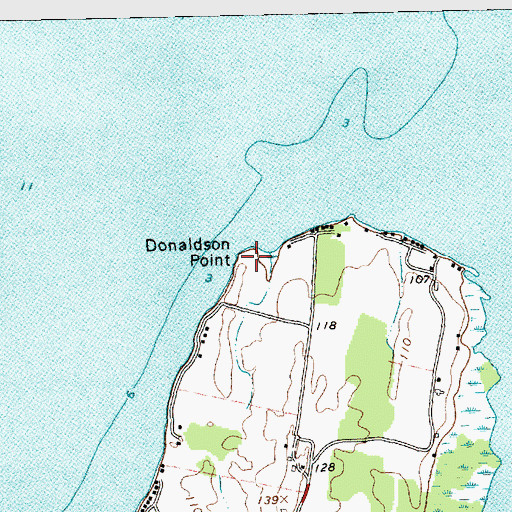 Topographic Map of Donaldson Point, VT