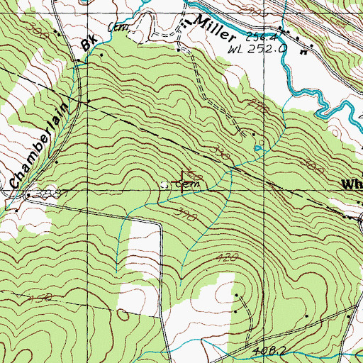 Topographic Map of Drowns Cemetery, VT