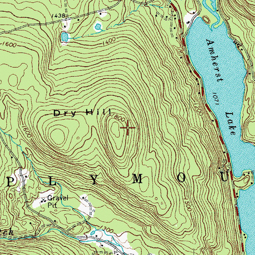 Topographic Map of Dry Hill, VT
