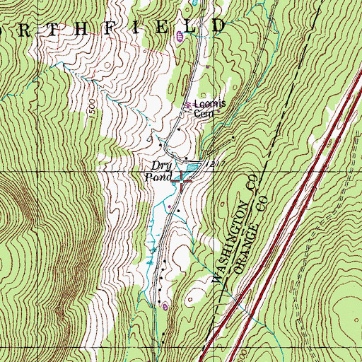 Topographic Map of Dry Pond, VT