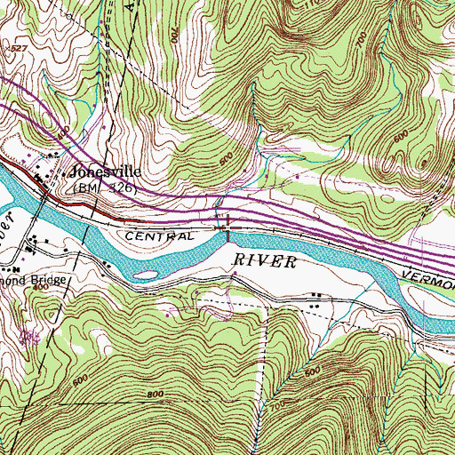 Topographic Map of Duck Brook, VT
