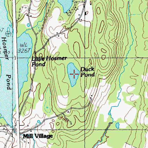 Topographic Map of Duck Pond, VT
