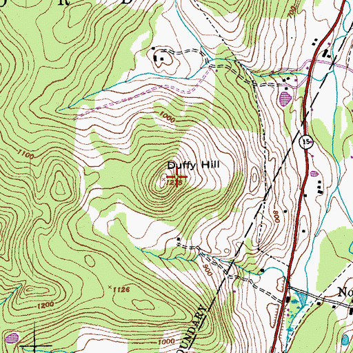 Topographic Map of Duffy Hill, VT