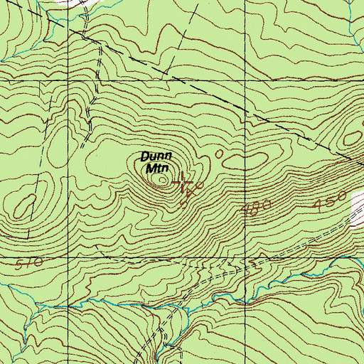 Topographic Map of Dunn Mountain, VT