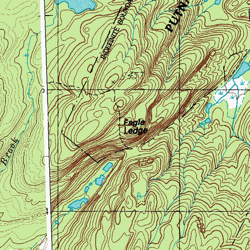 Topographic Map of Eagle Ledge, VT