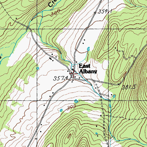 Topographic Map of East Albany, VT