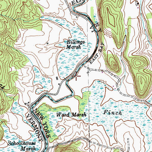 Topographic Map of East Bay, VT