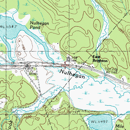Topographic Map of East Brighton, VT