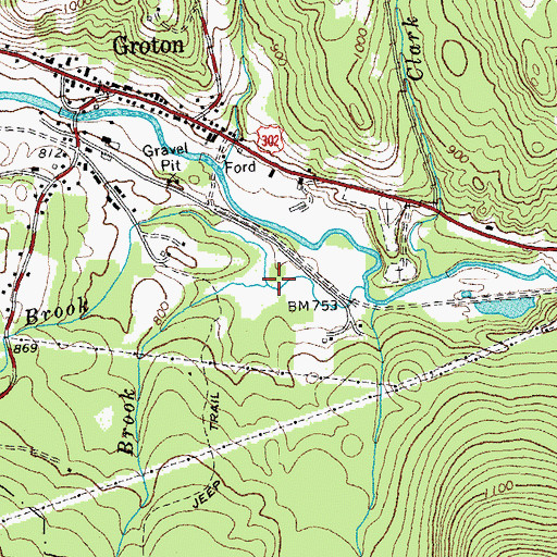 Topographic Map of East Brook, VT