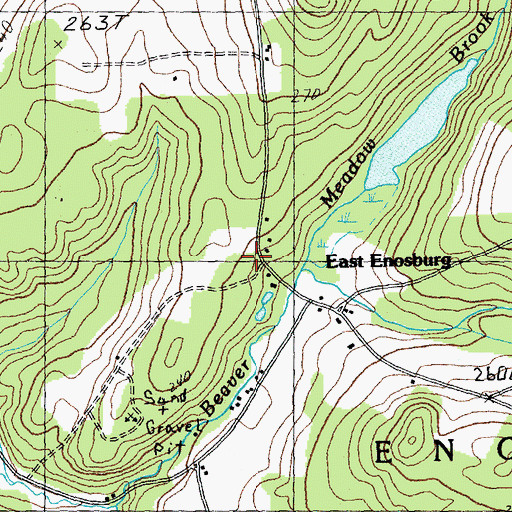 Topographic Map of East Enosburg, VT