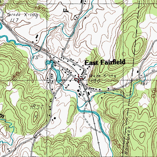 Topographic Map of East Fairfield, VT