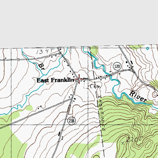Topographic Map of East Franklin, VT