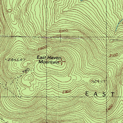 Topographic Map of East Haven Mountain, VT
