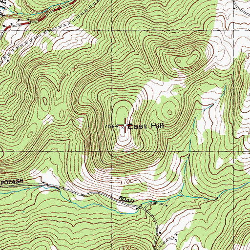 Topographic Map of East Hill, VT