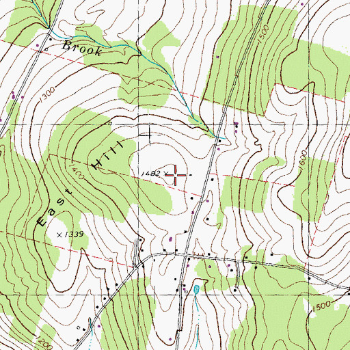 Topographic Map of East Hill, VT