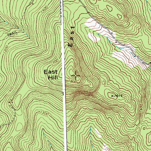 Topographic Map of East Hill, VT