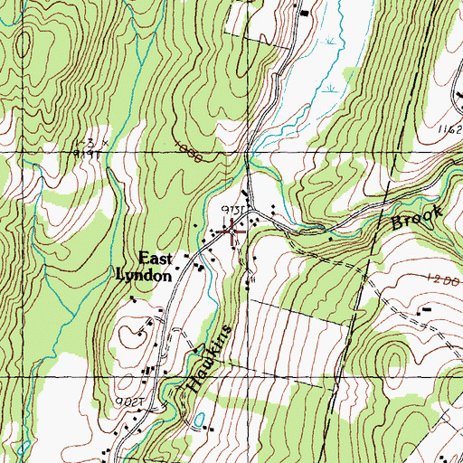 Topographic Map of East Lyndon, VT