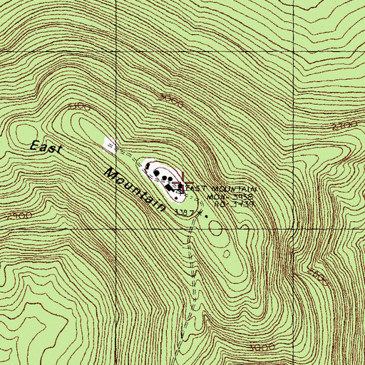 Topographic Map of East Mountain, VT