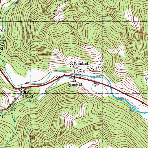 Topographic Map of East Orange Branch, VT