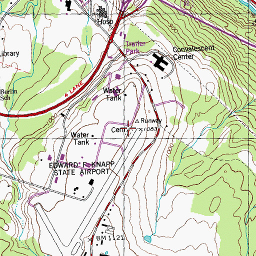 Topographic Map of East Road Cemetery, VT