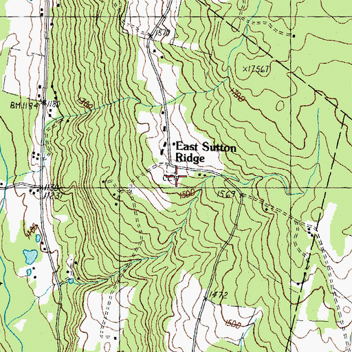 Topographic Map of East Sutton Ridge, VT