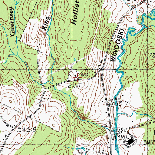 Topographic Map of Eaton Cemetery, VT