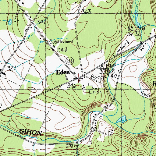 Topographic Map of Eden, VT