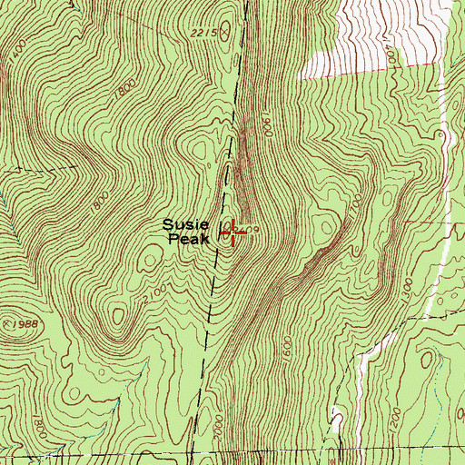 Topographic Map of Edmunds Peak, VT