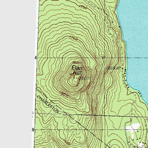 Topographic Map of Elan Hill, VT