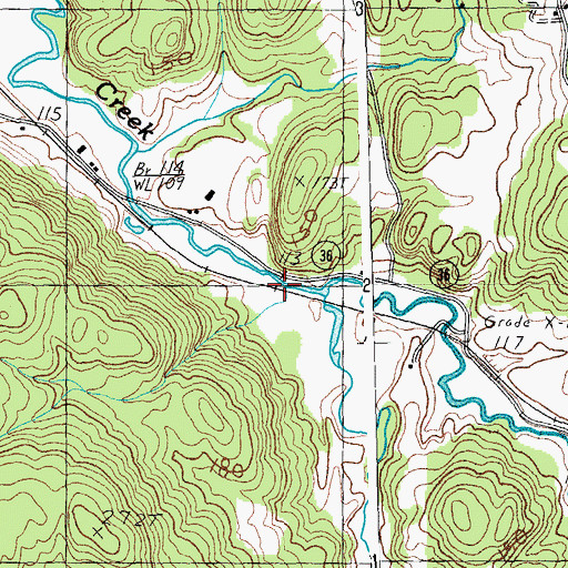 Topographic Map of Elm Brook, VT