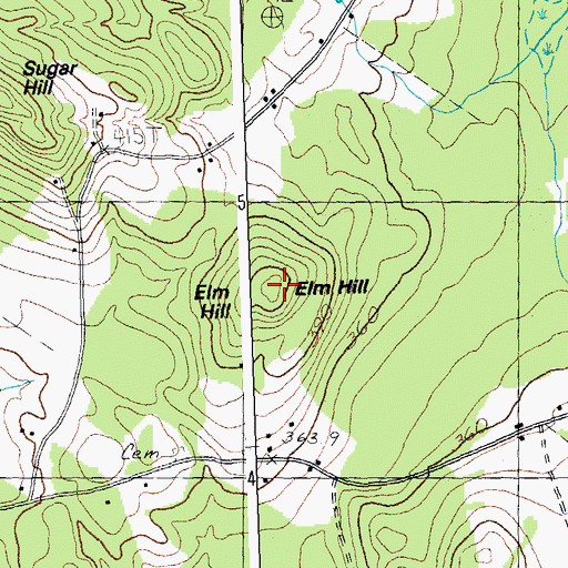 Topographic Map of Elm Hill, VT