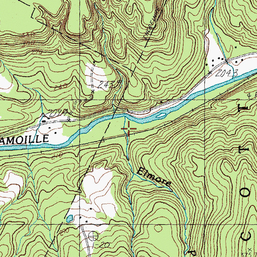 Topographic Map of Elmore Pond Brook, VT