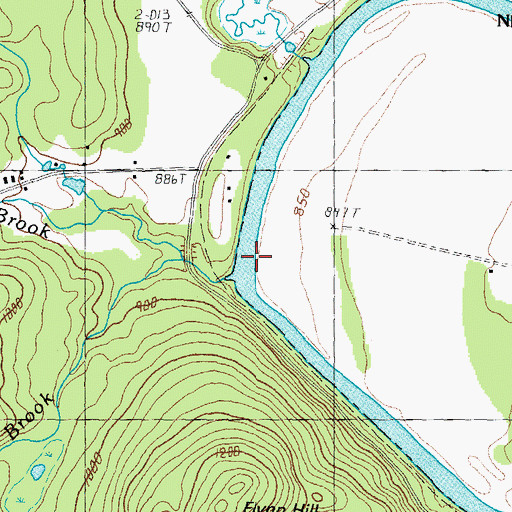 Topographic Map of Emery Brook, VT