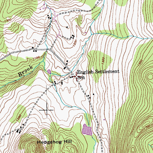 Topographic Map of English Settlement School, VT