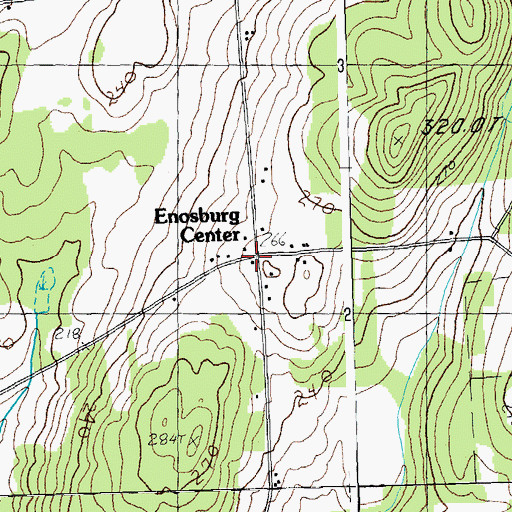 Topographic Map of Enosburg Center, VT