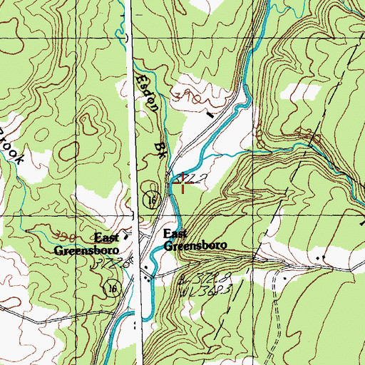 Topographic Map of Esdon Brook, VT