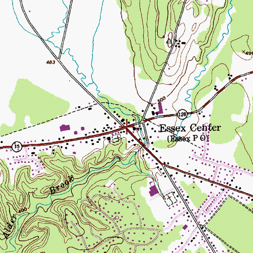 Topographic Map of Essex Center, VT