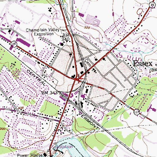 Topographic Map of Essex Junction, VT