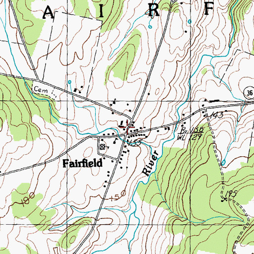 Topographic Map of Fairfield, VT