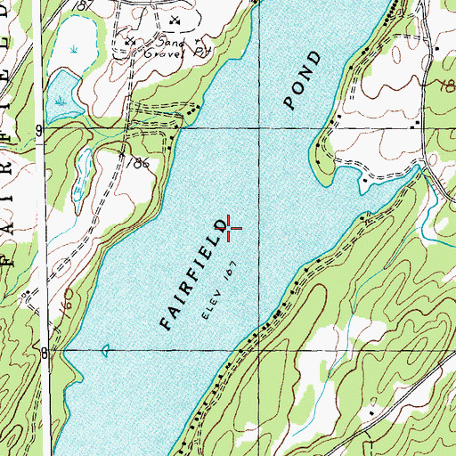 Topographic Map of Fairfield Pond, VT