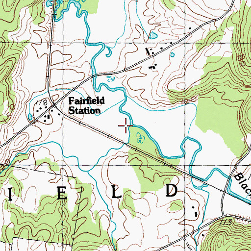 Topographic Map of Fairfield River, VT