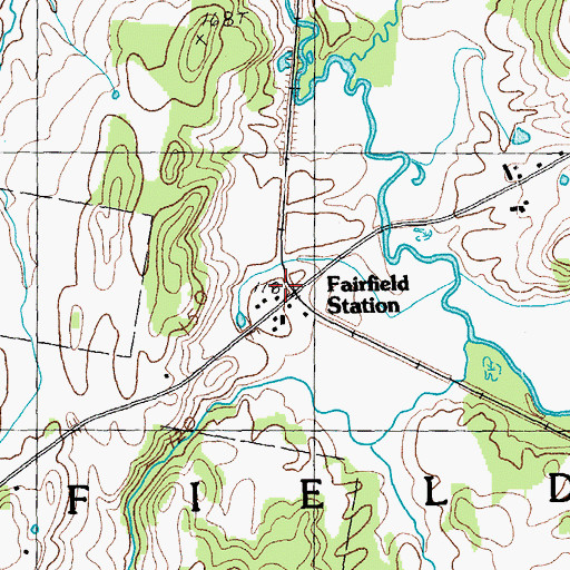 Topographic Map of Fairfield Station, VT