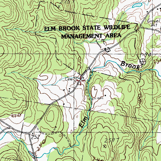 Topographic Map of Fairview Cemetery, VT
